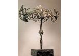 Phoenix, 125cm, bronze-tin-crystal