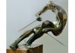 Skier, 45cm, 2008, tin-bronze